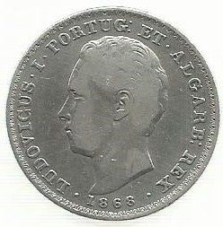 Portugal - 500 Reis 1868 (Km# 509)