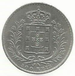 Portugal - 500 Reis 1868 (Km# 509)