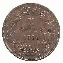 Portugal - X Reis 1884 (Km# 526)