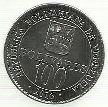 Venezuela - 100 Bolivares 2016 (Km# 106)