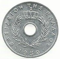 Grecia - 20 Lepta 1959 (Km# 79)