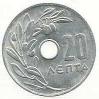 Grecia - 20 Lepta 1969 (Km# 79)