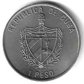 Cuba - 1 Peso 1997 (Km# 621) Cordia Sebestena