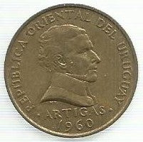 Uruguai - 10 Centésimos 1960 (Km# 39)