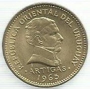 Uruguai - 1 Peso 1965 (Km# 46)