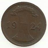 Alemanha - 2 Rentenpfennig 1924 (Km# 39)