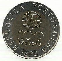 Portugal - 100$00 1992 (Km# 645.1) BNC