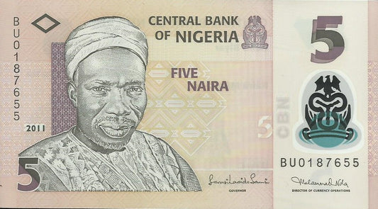 Nigeria - 5 Naira 2011 (# 38c)