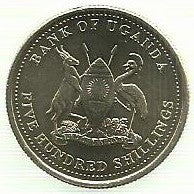 Uganda - 500 Shillings 2008 (Km# 69)