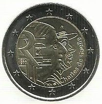 França - 2 Euro 2020 (Km# ..) Charles de Gaulle