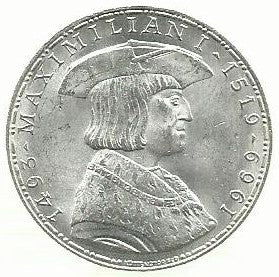 Austria - 50 Schillings 1969 (Km# 2906) Maximilian I