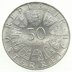 Austria - 50 Schillings 1970 (Km# 2909) Karl Renner