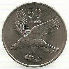 Botswana - 50 Thebe 1976 (Km# 7)