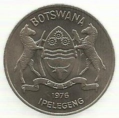 Botswana - 50 Thebe 1976 (Km# 7)