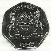 Botswana - 25 Thebe 1999 (Km# 28)