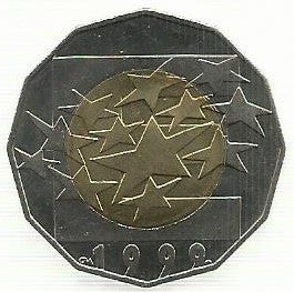 Croacia - 25 Kuna 1999 (Km# 64) Moeda do Euro