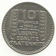 França - 10 Francos 1948 (Km# 362)