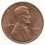 USA - 1 Cent 1970 (Km# 201)