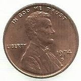 USA - 1 Cent 1974 (Km# 201)