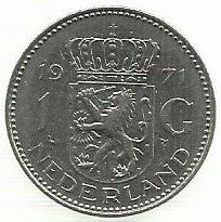 Holanda - 1 Gulden 1971 (Km# 184a)