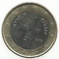 Chipre - 1 Euro 2008 (Km# 84)