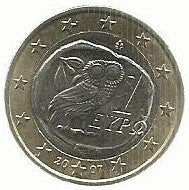 Grecia - 1 Euro 2007 (Km# 187)