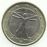 Italia - 1 Euro 2010 (Km# 250)