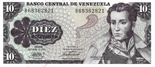 Venezuela - 10 Bolivares 1981 (# 60a)