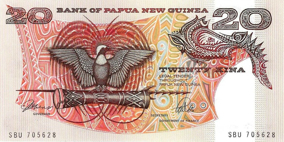 Papua Nova Guiné - 20 Kina 1989/92 (# 10a)