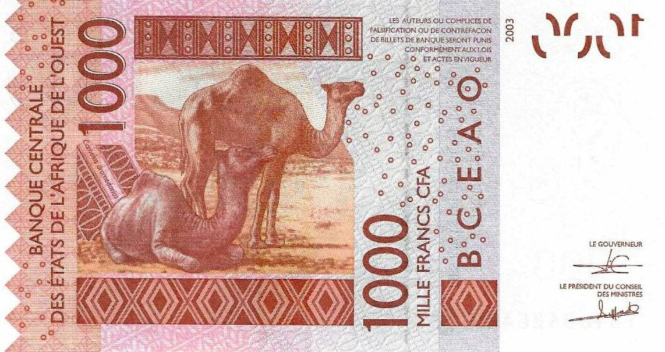 Guine Bissau - 1000 Francos 2018 (# 915s)