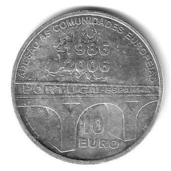 Portugal - 10 Euro 2006 (Km# 775) Adesão Comunidades