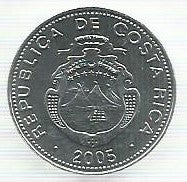 Costa Rica - 5 Colones 2005 (Km# 227b)