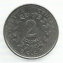 Costa Rica - 2 Colones 1984 (Km# 211)