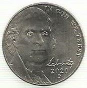 USA - 5 Cents 2020 (Km# A192)