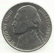 USA - 5 Cents 1989 (Km# A192)