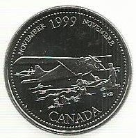 Canadá - 25 Centimos 1999 (Km# 352) Novembro