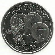 Canadá - 25 Centimos 1999 (Km# 342) Janeiro