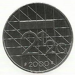 Holanda - 2 1/2 Gulden 2000 (Km# 206)