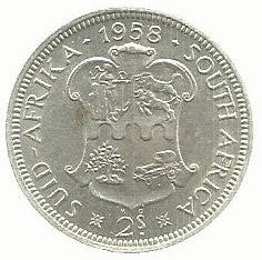 Africa Sul - 2 Shillings 1958 (Km# 50)