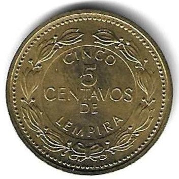 Honduras - 5 Centavos Lempira 1998 (Km# 72.4)