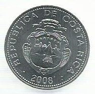 Costa Rica - 5 Colones 2008 (Km# 227b)