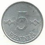 Finlandia - 5 Pennia 1982 (Km# 45a)