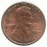 USA - 1 Cent 1984 (Km# 201)