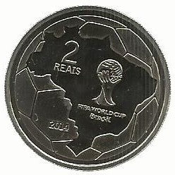 Brasil - 2 Reais 2014 (Km# 693) Cabeçada