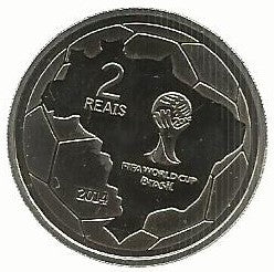 Brasil - 2 Reais 2014 (Km# 692) Peito