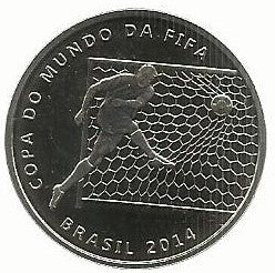 Brasil - 2 Reais 2014 (Km# 696) Golo