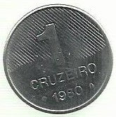 Brasil - 1 Cruzeiro 1980 (Km# 590)
