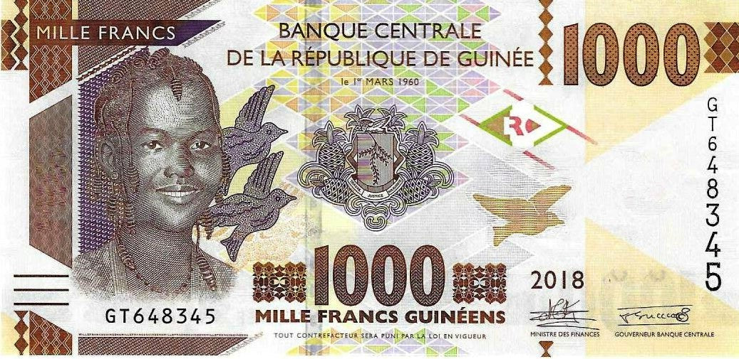 Guiné B. Central - 1000 Francos 2018 (# 48c)