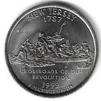 USA - 25 Cents 1999 (Km# 295) New Jersey