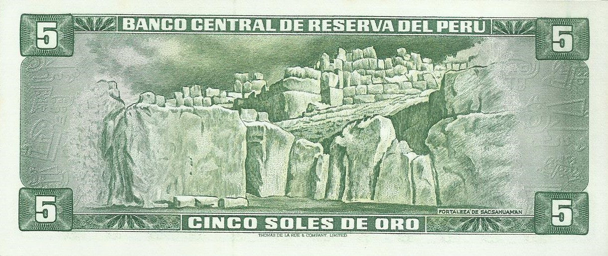 Peru - 5 Soles Ouro 1974 (# 99c)